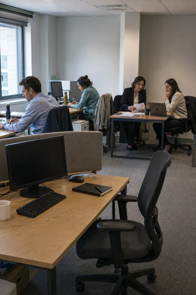 chaise vide absenteisme au bureau